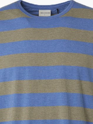 No Excess T-Shirt Stripes Blue Green