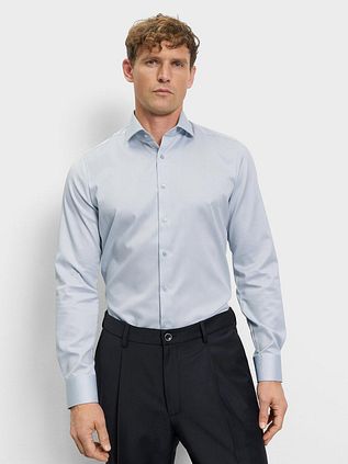 Olymp Level 5 Shirt Twill Silver