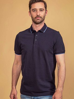 Suitable Polo Shirt Tip Ferry Navy Blue