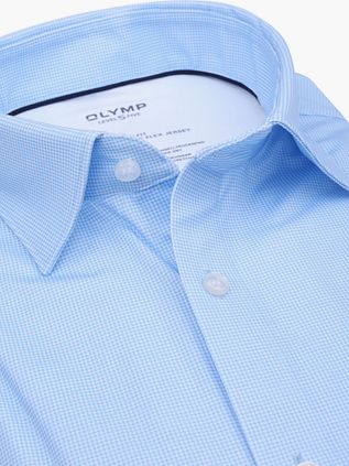 OLYMP Shirt Level 5 24/Seven Pied De Poule Blue