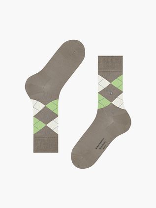 Burlington Manchester Socks Checkered Greige 4186