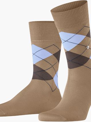 Burlington Manchester Socks Checkered Beige 4240