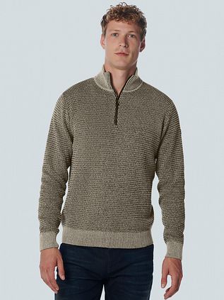 No Excess Half Zipper Greige
