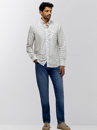 State of Art Shirt Flower Print White