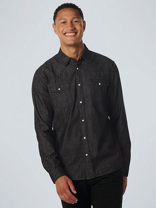 No Excess Shirt Denim Twill Anthracite