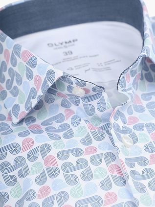 OLYMP Shirt Level 5 Print Multicolour