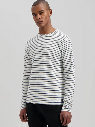 Dstrezzed Pullover Dylan gestreift Weiß