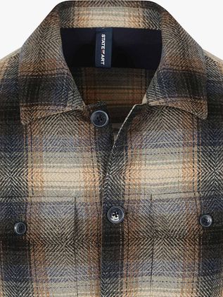 State Of Art Overshirt Checks Wool Blend Multicolour