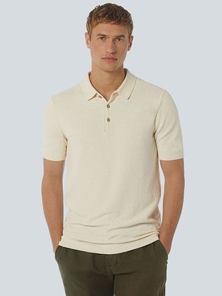 No Excess Knitted Polo Shirt Structure Ecru
