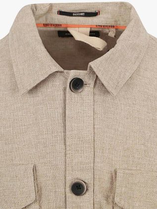 No Excess Overshirt Linen Beige