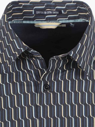 No Excess Shirt Print Navy