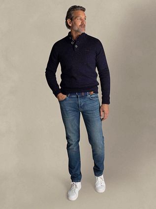 NZA Pullover Mocker Conor Melange Icon Navy