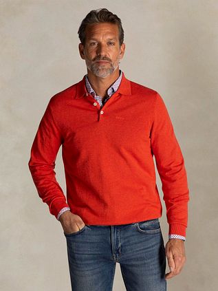 NZA Longsleeve Knitted Polo Rood