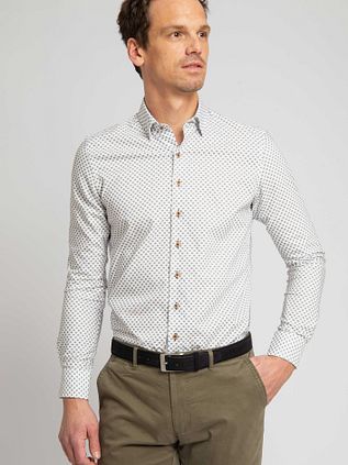 Suitable Overhemd Print Wit