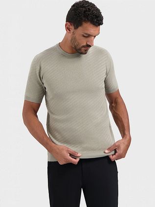 No-Excess Knitted T-Shirt Clay