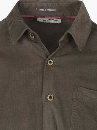 No Excess Fine Corduroy Shirt Dark Clay