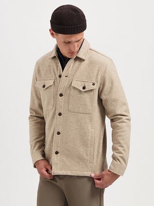 No Excess Overshirt Melange Beige