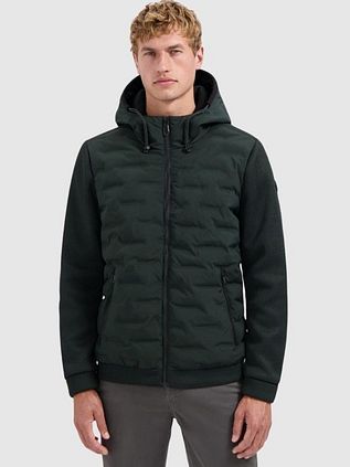No Excess Jacket Knitted Sleeve Dark Green
