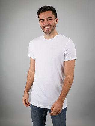 Suitable Obambo T-Shirt Rundhalsausschnitt Weiß 6-Pack