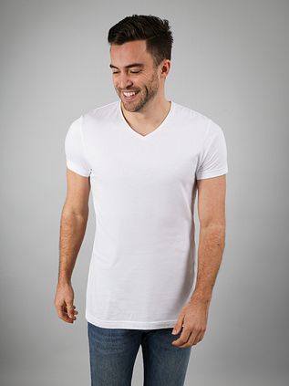 Suitable Vibambo T-Shirt V-Neck White 2-Pack