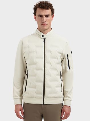 No Excess Jacket Knitted Sleeve Off-White