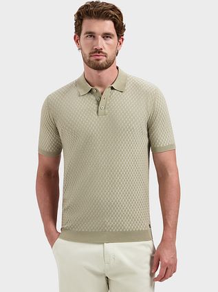 No Excess Knitted Polo Shirt Taupe
