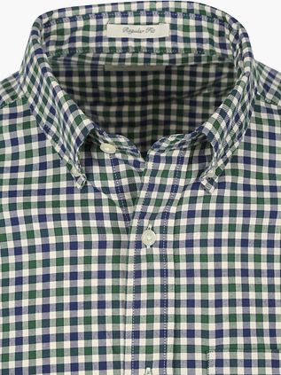 Gant Casual Overhemd Twill Ruit Groen