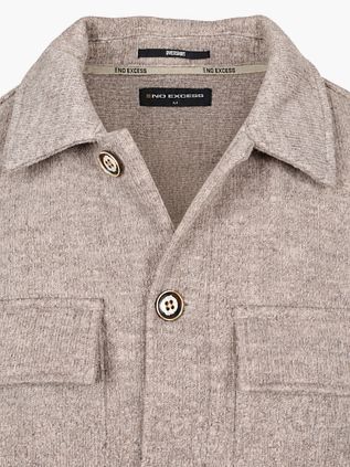 No Excess Overshirt Jacquard Greige