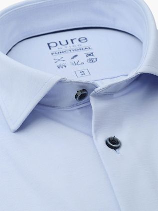 Pure Functional Hemd Melange Hellblau