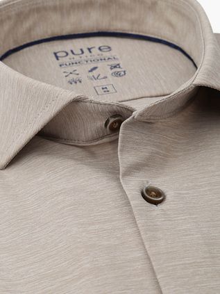 Pure Functional Hemd Melange Beige