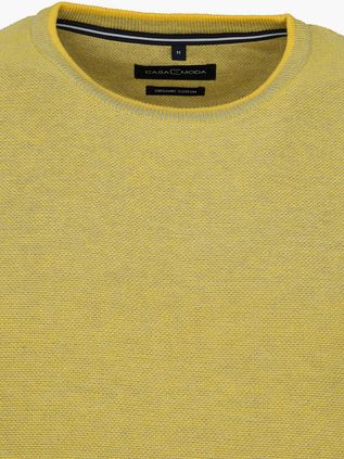 CASAMODA Pullover O-Halsausschnitt Gelb