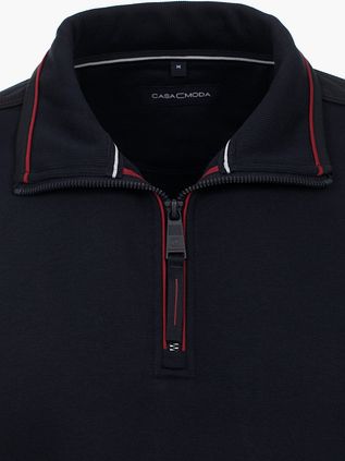 CASAMODA Half Zip Sweater Dunkelblau