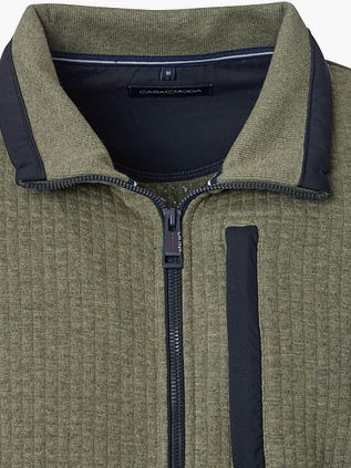CASAMODA Strickjacke Zip Grün