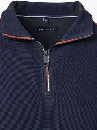 CASAMODA Half Zip Sweat Navy