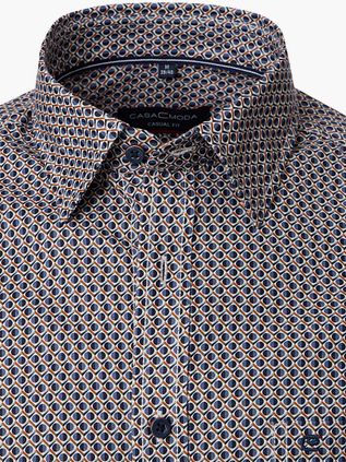 CASAMODA Freizeithemd Druck Blau