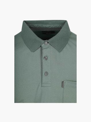CASAMODA Long Sleeve Polo Structure Groen