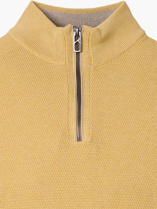 CASAMODA Halfzip Pullover Structure Melange Gelb
