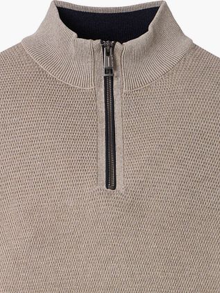 CASAMODA Halfzip Pullover Structure Beige