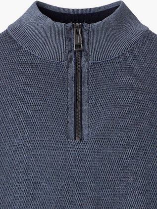CASAMODA Halfzip Pullover Structure Blue