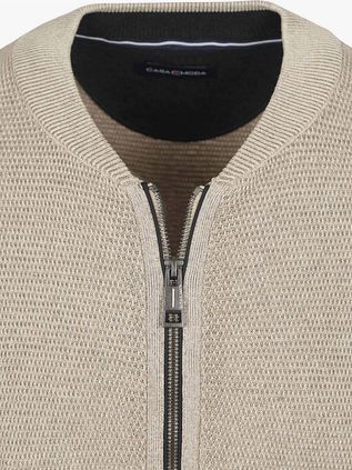 CASAMODA Strickjacke Zip Structure Beige