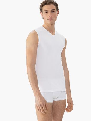 Mey V-neck Dry Cotton Muscle Singlet White