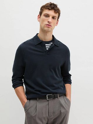 Marc O'Polo Longsleeve Polo Navy