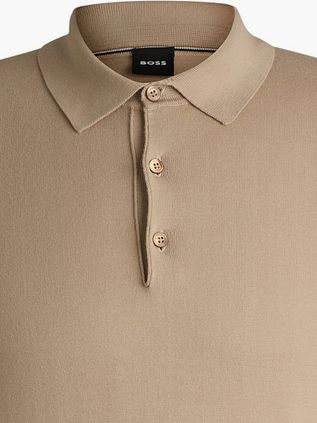 BOSS Gemello Long Sleeve Polo Beige