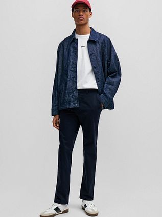 BOSS Satin Chino Navy