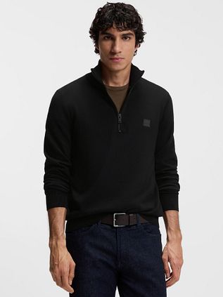 BOSS Kanobix halv-zip trøje sort