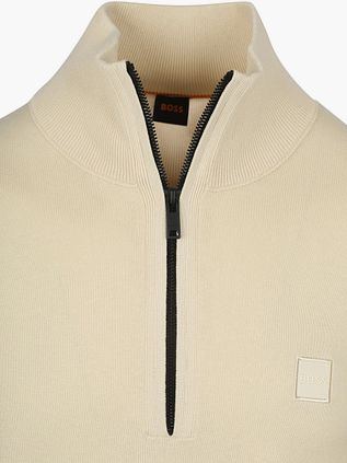 BOSS Kanobix Half Zip Trui Ecru