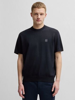 BOSS Knitted T-Shirt Kanache Navy