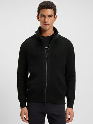 BOSS Kigloo Strickjacke Wool Blend Schwarz
