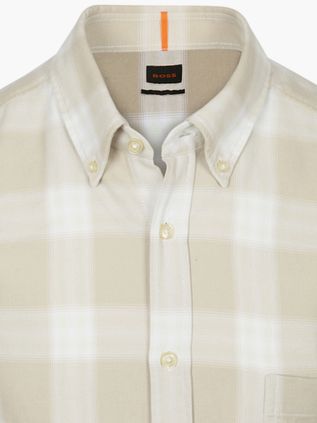 BOSS Rickert Hemd Karos Beige