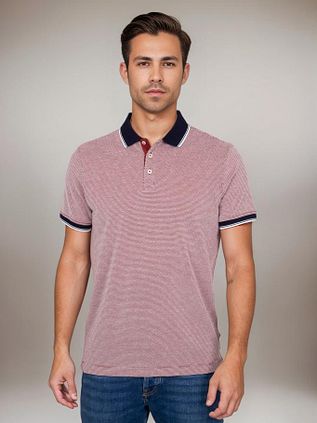 Suitable Knitted Polo Rot